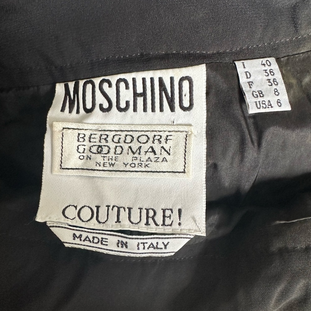 VINTAGE! MOSCHINO COUTURE Gold Sequin Skirt - Picture 5 of 7